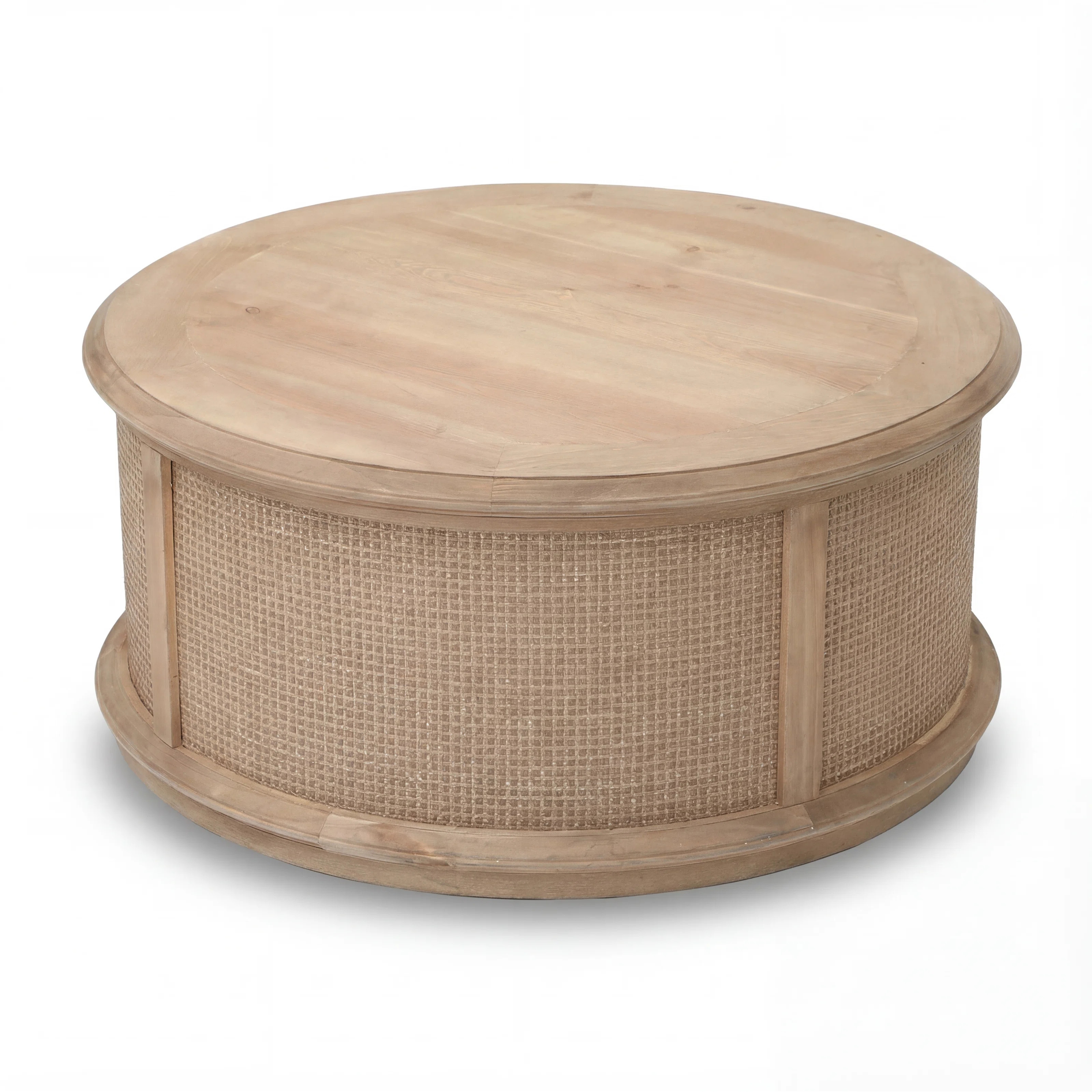 Britnie Round Rattan Drum Lift Top Coffee Table | Wayfair North America