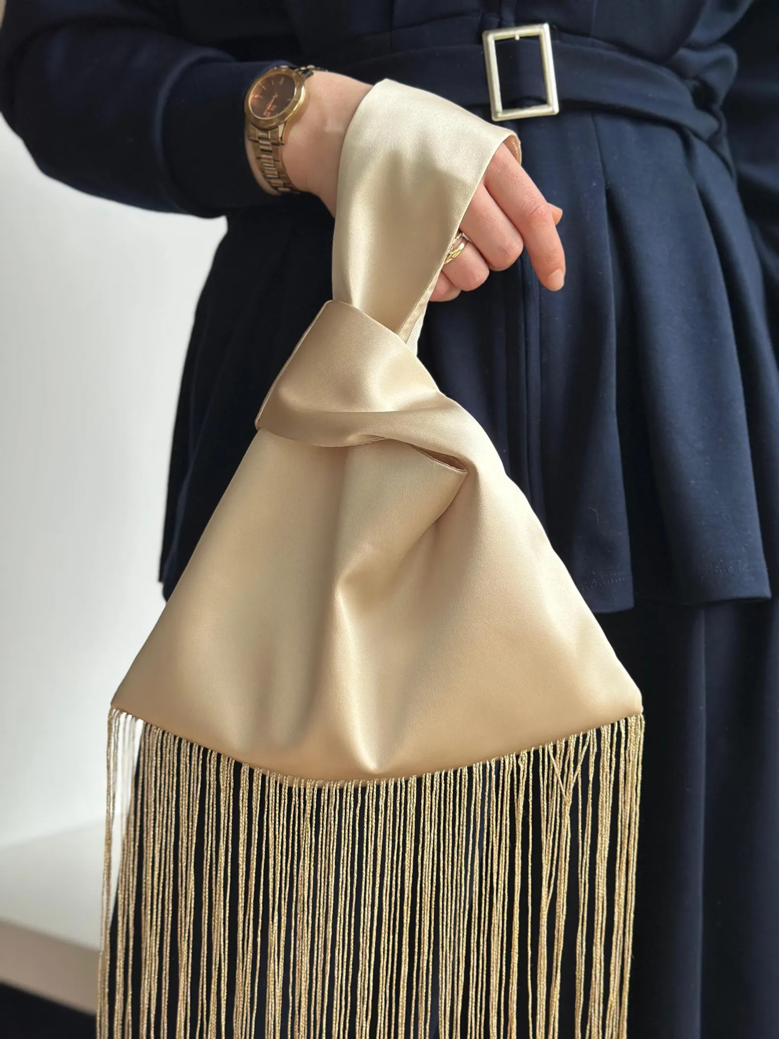 Handgefertigte Satin Fransen Clutch, Geschenk für Sie, Geschenk für die Braut, schicke Abendtas... | Etsy (Global)