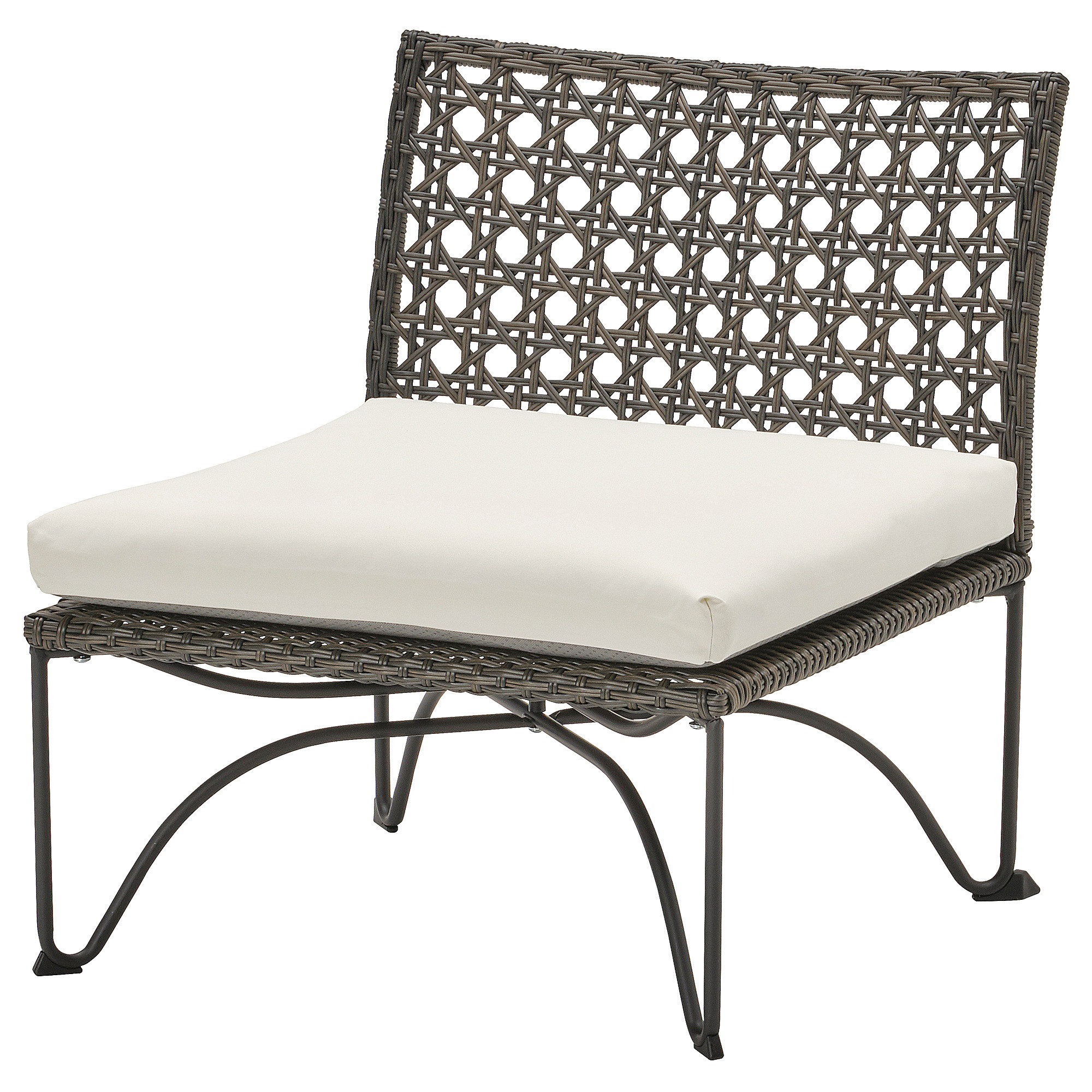JUTHOLMEN Chair, outdoor, dark gray/Kuddarna light grey-beige, 25 5/8x28 3/4x28 " | IKEA US