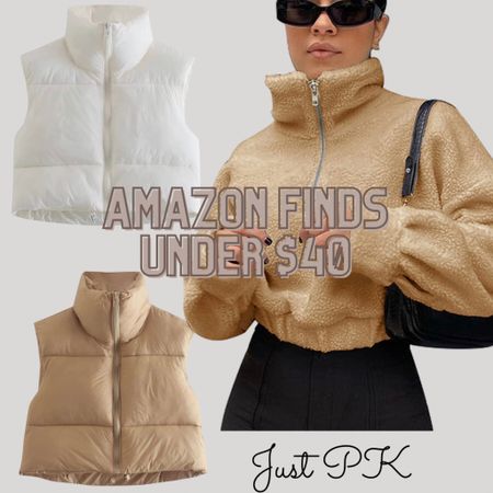 Trending from zipper puffer vest and cropped jacket. These are currently viral and affordable right now. They are super cute. I am obsessed with nude, beige, taupe, and tan colors right now. These are must have

#LTKunder50 #LTKSeasonal #LTKFind