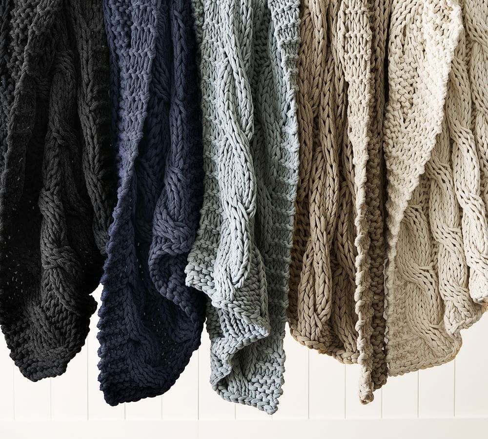 Colossal Handknit Throws | Pottery Barn (US)