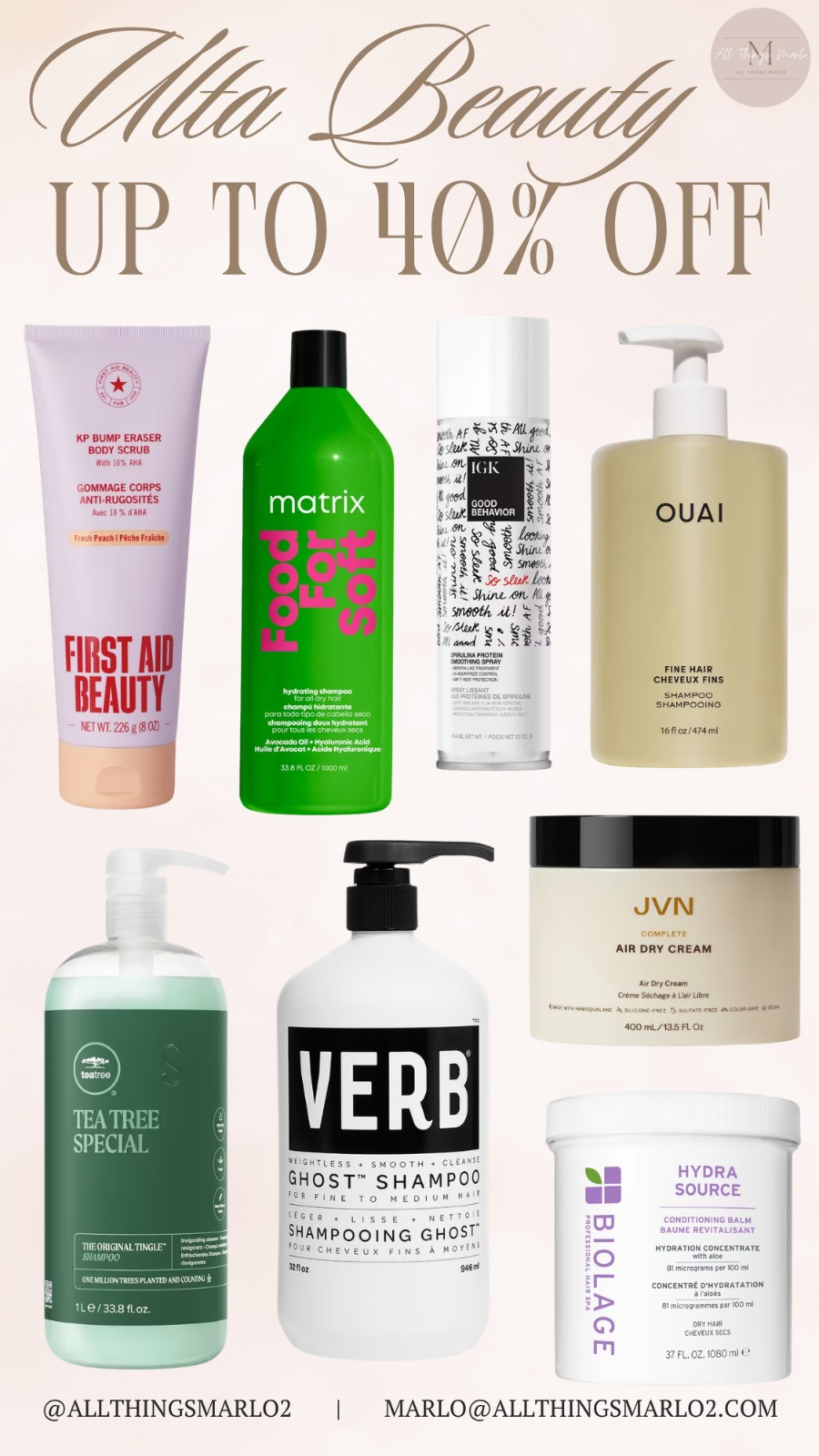 Ulta beauty up to 40% off 

 #LTKselfcare #LTKSaleAlert #LTKBeauty