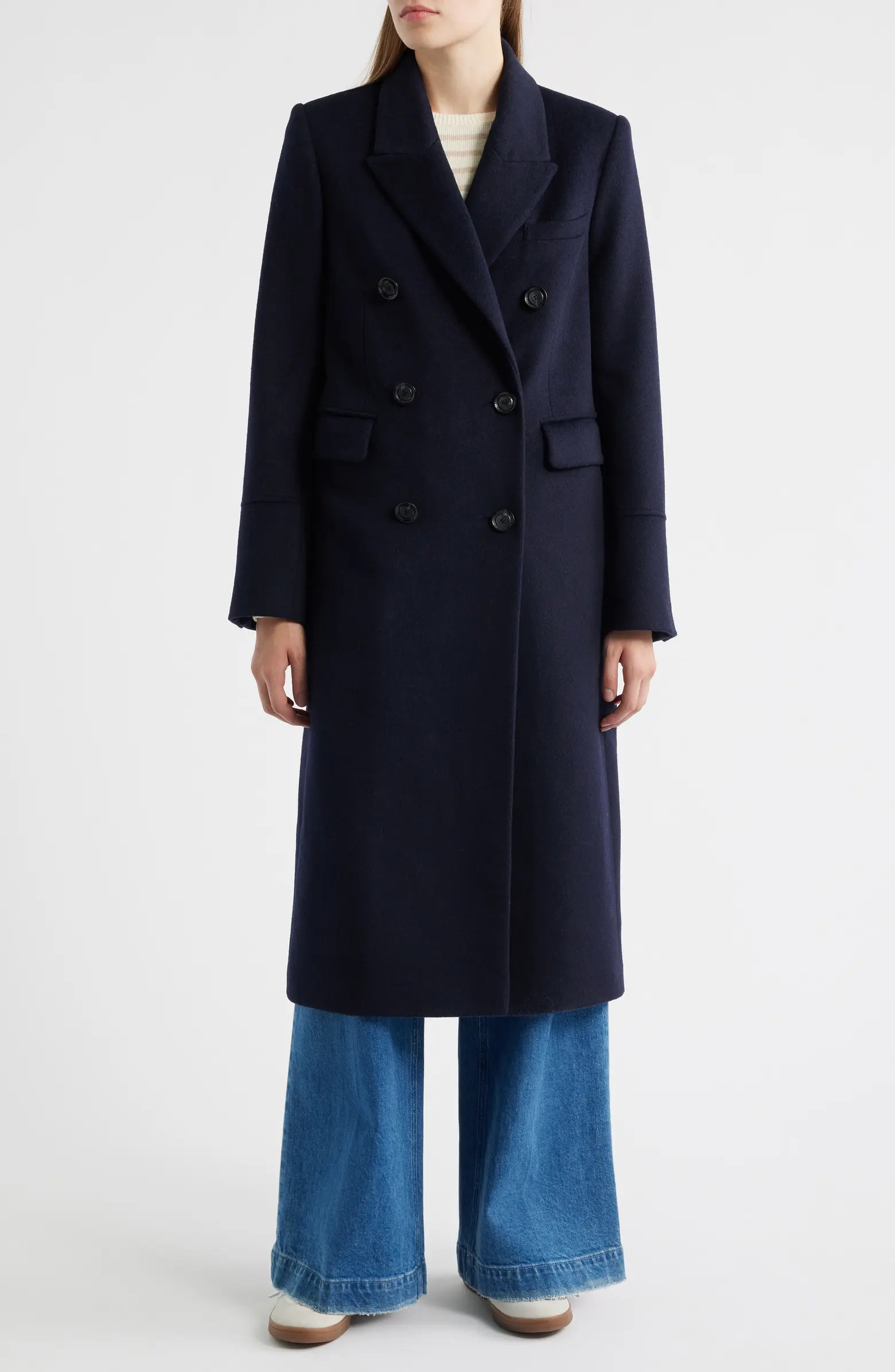 Doubled Breasted Wool Blend Military Coat | Nordstrom