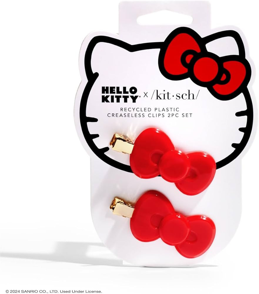Hello Kitty x Kitsch - Pinzas para peinar el cabello sin arrugas, sin arrugas, para maquillaje y ... | Amazon (US)