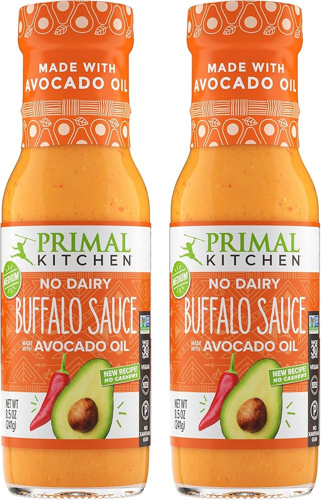 Primal Kitchen No Dairy Buffalo Sauce, Whole30 Approved, Certified Paleo, and Keto Certified, Pack o | Amazon (US)