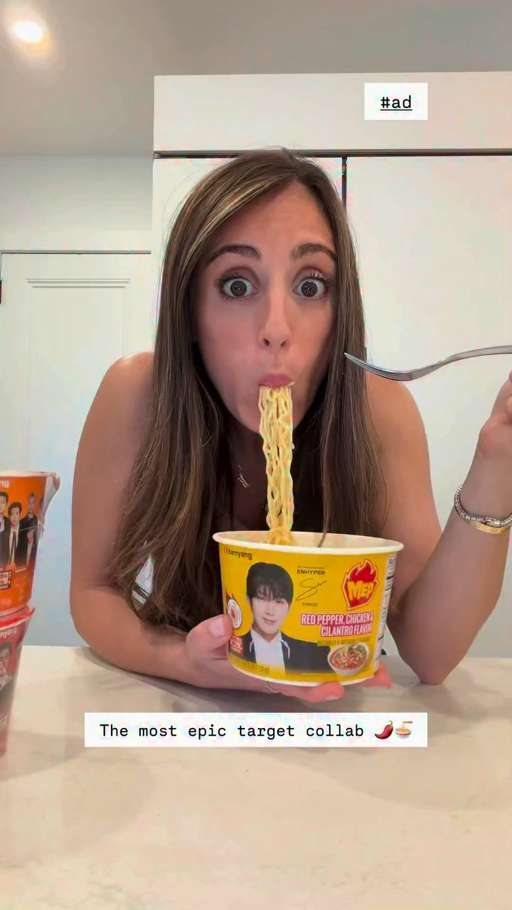 #AD I’m partnering with Target and Samyang Foods on this! The Feel the Kick moment is real 🔥 🍜 

Target just dropped the Samyang MEP ramyeon x ENHYPEN limited-edition ramyeon variety pack, and I genuinely ran to grab it.

Inside you get:
🍜 Garlic & Clam
🍜 Black Pepper & Beef
🍜 Chicken & Cilantro
➕ENHYPEN keychain + photocard (obsessed)
It’s giving fandom energy + bold flavor + full Target haul moment all in one.

@target @samyangfoods_global
#paidlink #TargetPartner #SamyangMEP #ENHYPEN