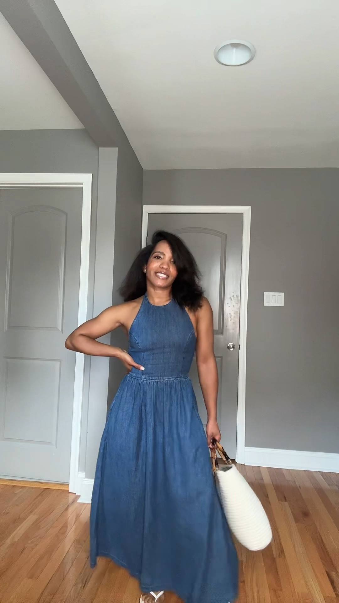 Such a beautiful silhouette and an even prettier hue! Love this denim dress. It’s a true maxi. I’m wearing a regular length in a size XXS.

#LTKootd #LTKSaleAlert #LTKPetite