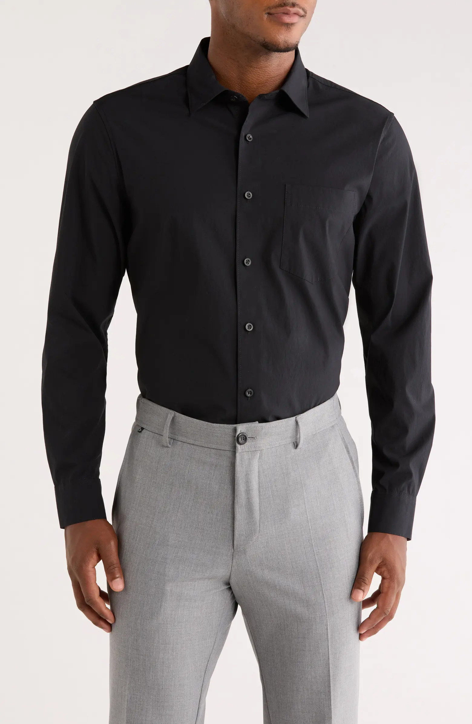 Solid Stretch Button-Up Shirt | Nordstrom