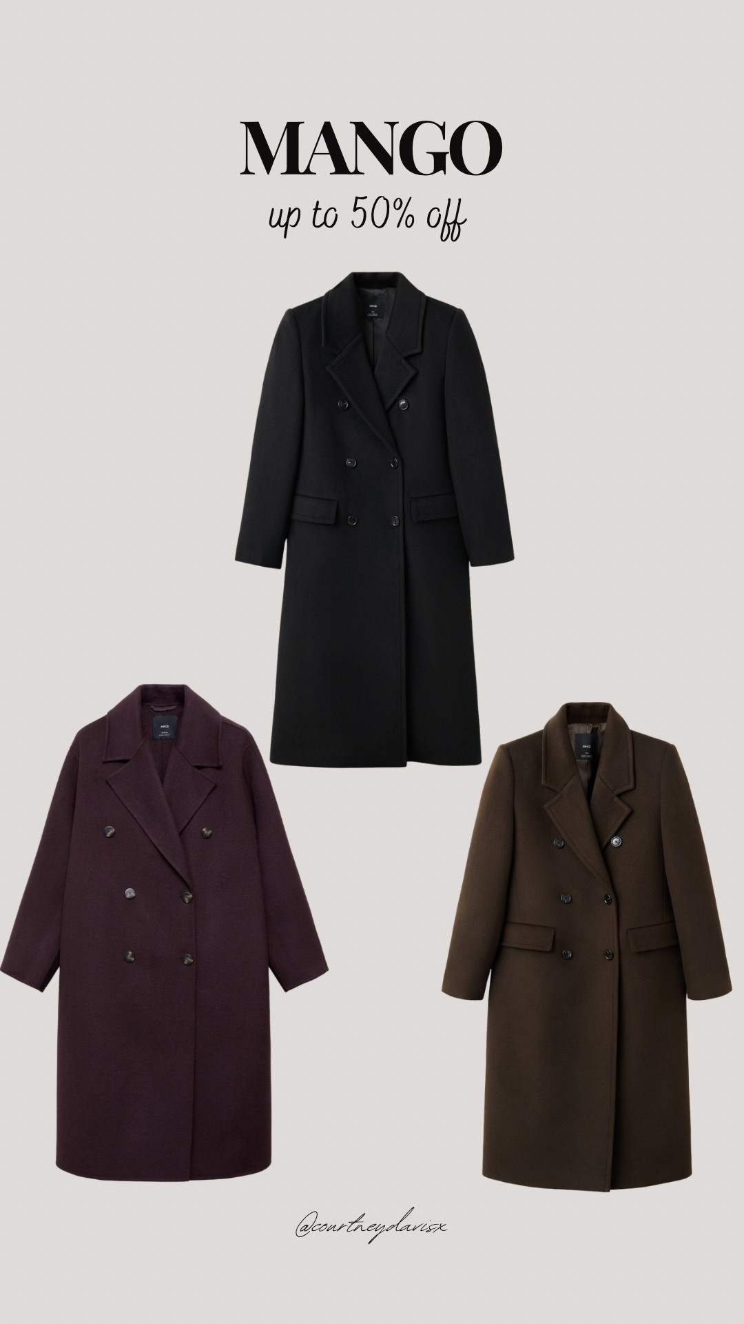 MANGO up to 50% off sale - these wool coats are now in the sale too!

Wool coat, winter coat, burgundy coat, brown coat, black coat, boyfriend coat, tailored coat, Mango

#LTKuk #LTKwinter #LTKCyberWeek
