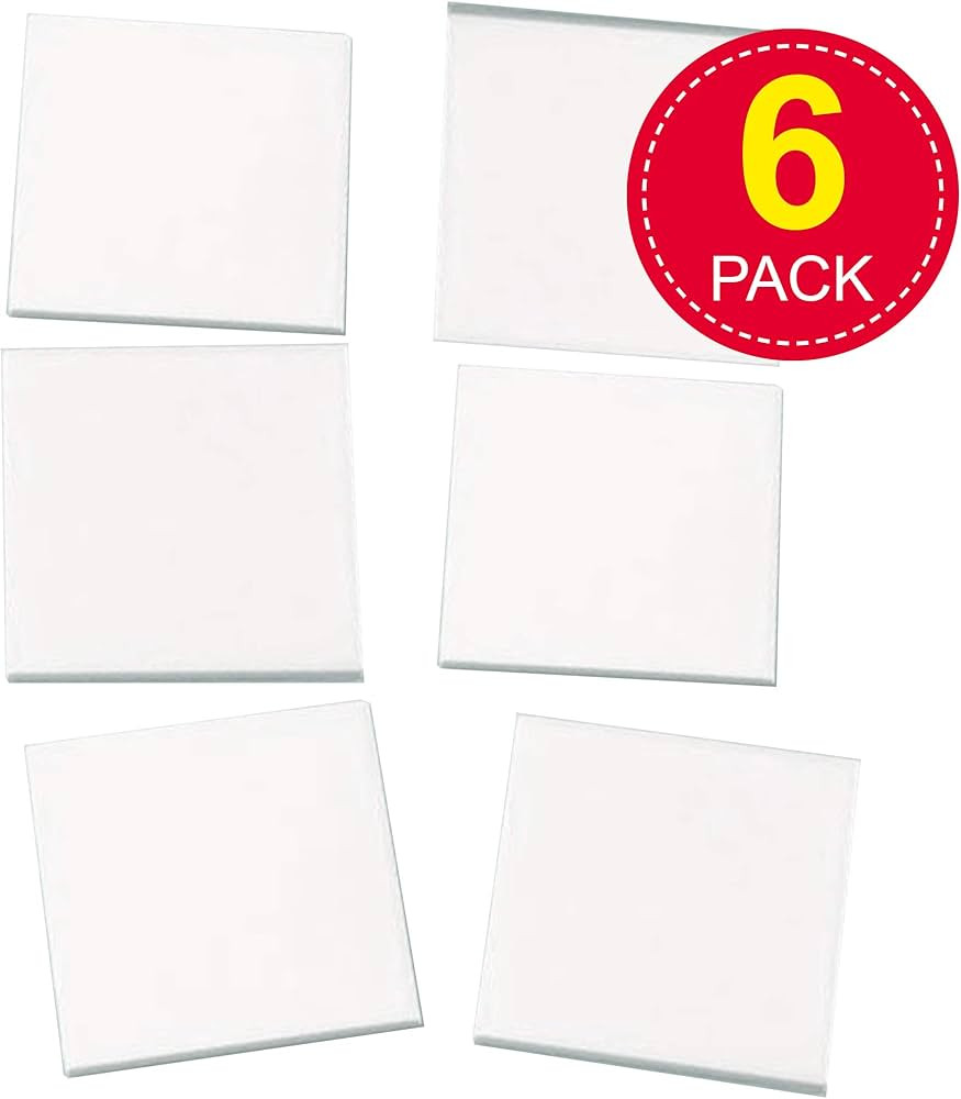 Baker Ross EK3336 Ross Keramik-Kacheluntersetzer zum Basteln (6 St\u00fcck) Untersetzer f\u00fcr ... | Amazon (DE)