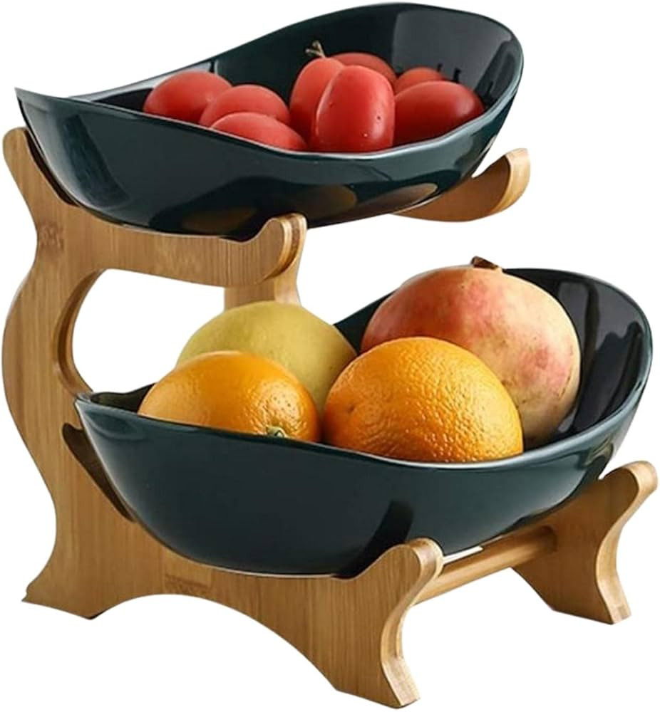 Fruit Bowl for Kitchen Counter,2 Tier Countertop Fruit Basket - Food Server Display Stand, Candy ... | Amazon (CA)
