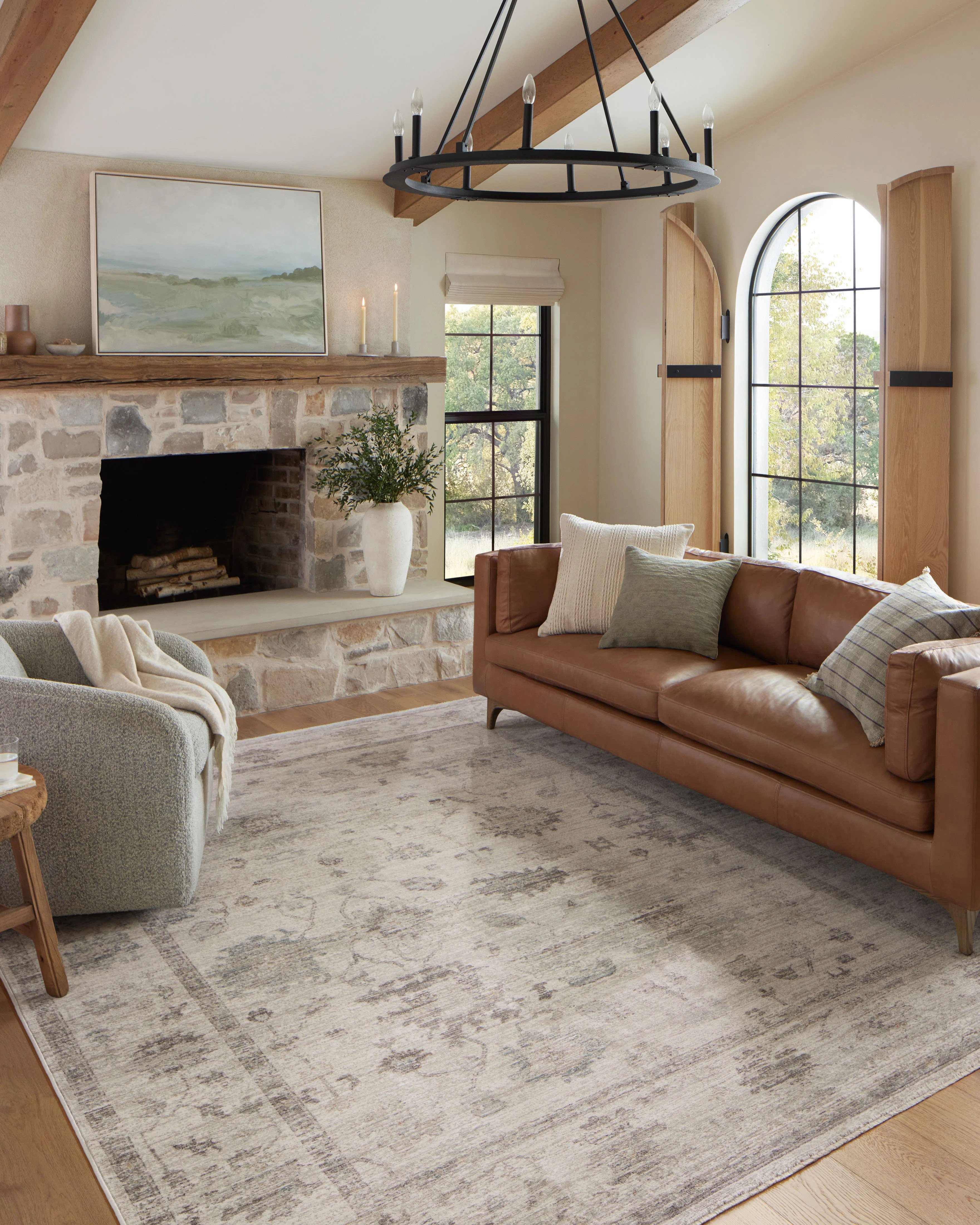 Magnolia Home By Joanna Gaines X Loloi Millie Silver / Dove Area Rug | Wayfair North America