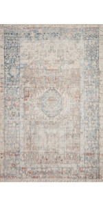 Chris Loves Julia x Loloi Jules Natural/Ocean 7'-6" x 9'-6" Area Rug | Amazon (US)