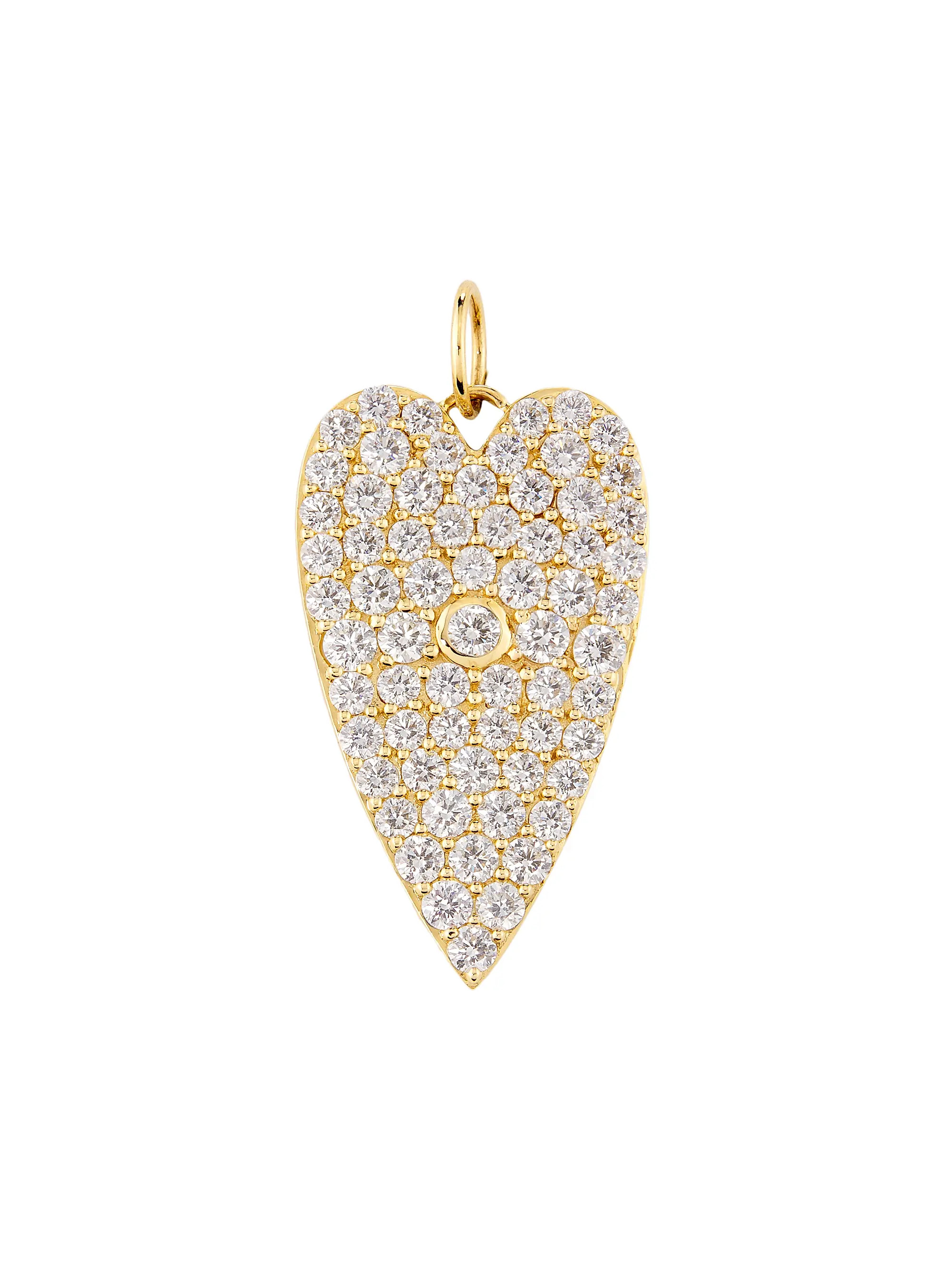 Shop Saks Fifth Avenue Collection 14K Yellow Gold &amp; 4.55 TCW Diamond Heart Pendant | Saks Fif... | Saks Fifth Avenue