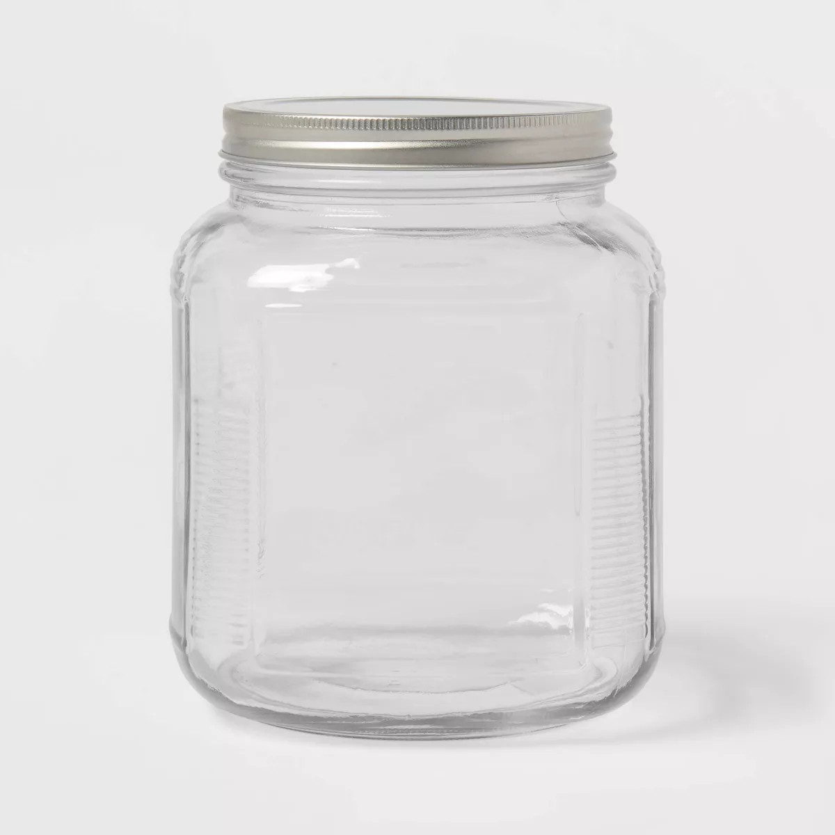 75oz Glass Storage Jar - Threshold™: Clear Glass Container with Stainless Steel Lid, Hand Wash,... | Target