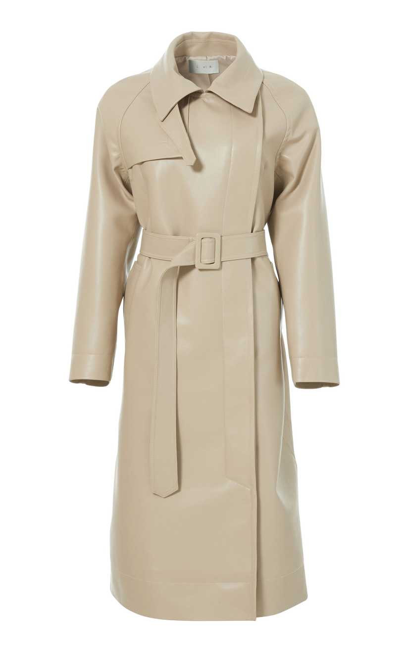 Faux-Leather Trench Coat | Moda Operandi Global