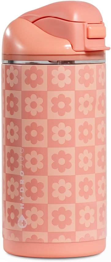 HydroJug Ease2o 14oz Kids Insulated Stainless Steel Water Bottle, Dual Straw & Chug Lid, Leak-Res... | Amazon (US)