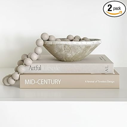 Aesthetic Decorative Books - Set of 2 Stylish Boxes Enhance Your Coffee Table, Bookshelf or Mante... | Amazon (US)