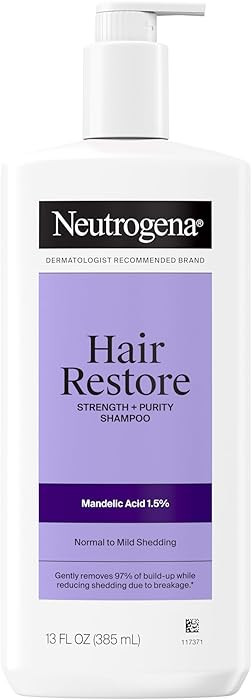 Neutrogena Hair Restore Strength + Purity Shampoo, Exfoliating Hair Wash with 1.5% Mandelic Acid ... | Amazon (US)
