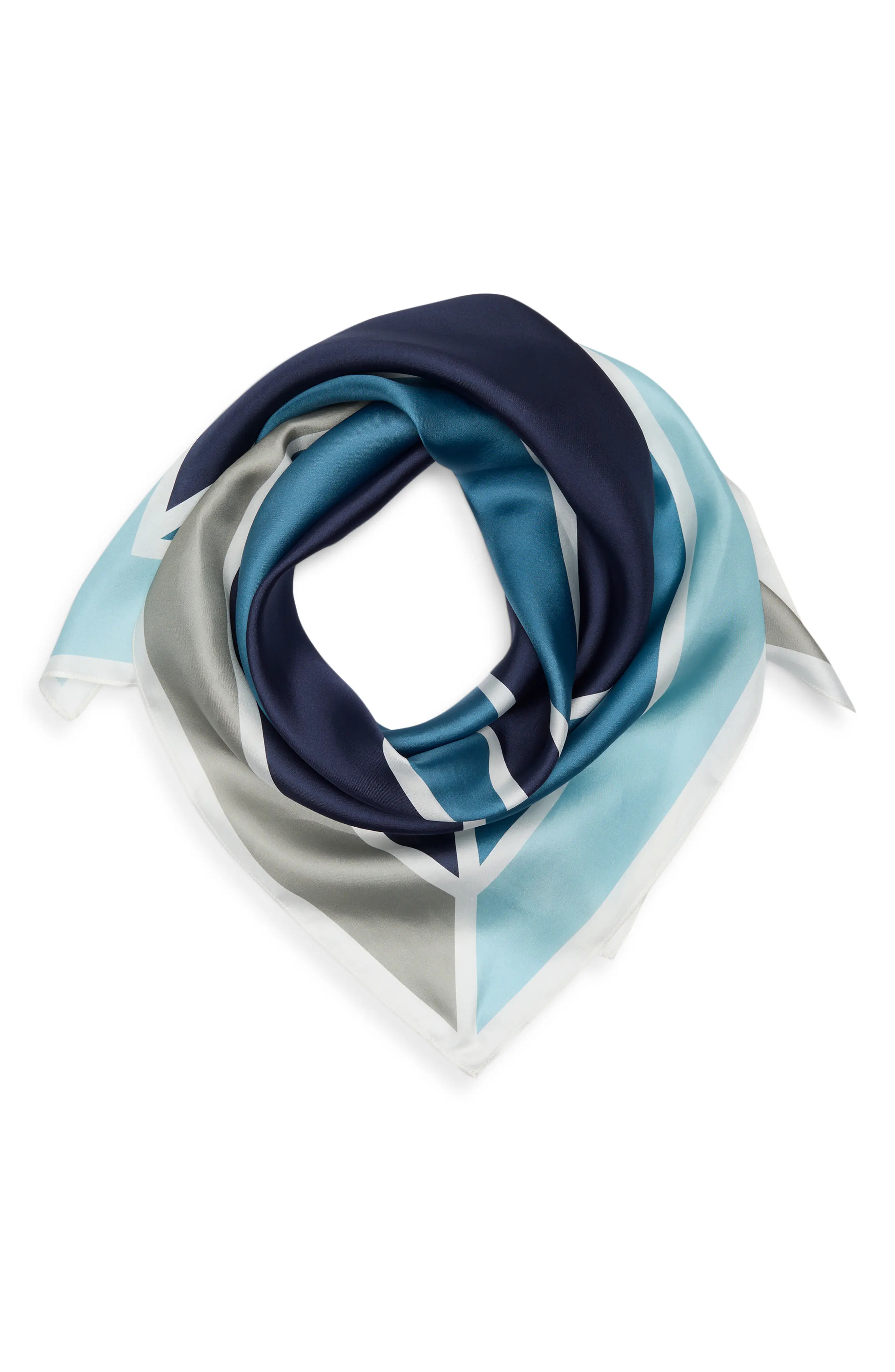 Nordstrom Printed Square Silk Scarf in Pink Split Floral at Nordstrom | Nordstrom