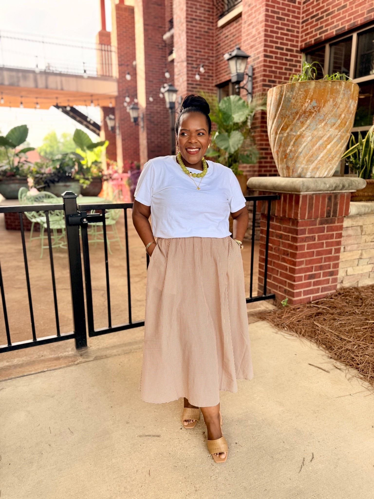 Love me some brown gingham print especially in this @Target midi skirt. I’m wearing the size small.

#LTKgrwm #LTKootd #LTKSaleAlert
