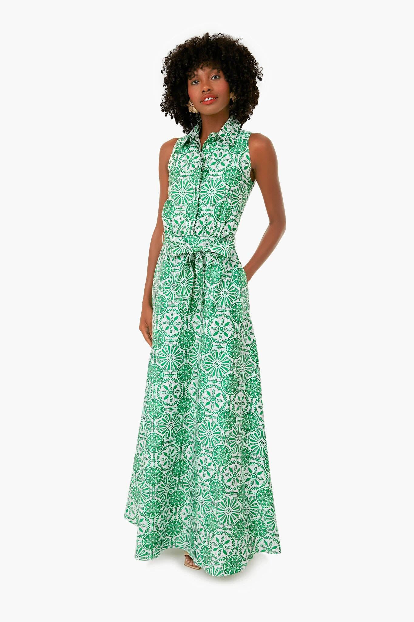 Palermo Green Paloma Cotton Dress | Tuckernuck (US)