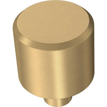 Brainerd Bar 1-in Brushed Brass Round Cabinet Knob | Lowe's