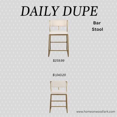 Daily Dupe:  Ballard designs Allister Custom Upholstered stool and its Wayfair dupe.  

Neutral kitchen stool.  Upholstered counter stool.  

#LTKfamily #LTKhome