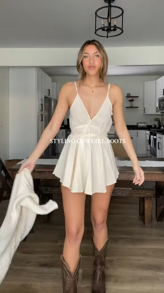 Styling cowgirl boots!! I tried my best to find similar products to the dress & sweater :) 