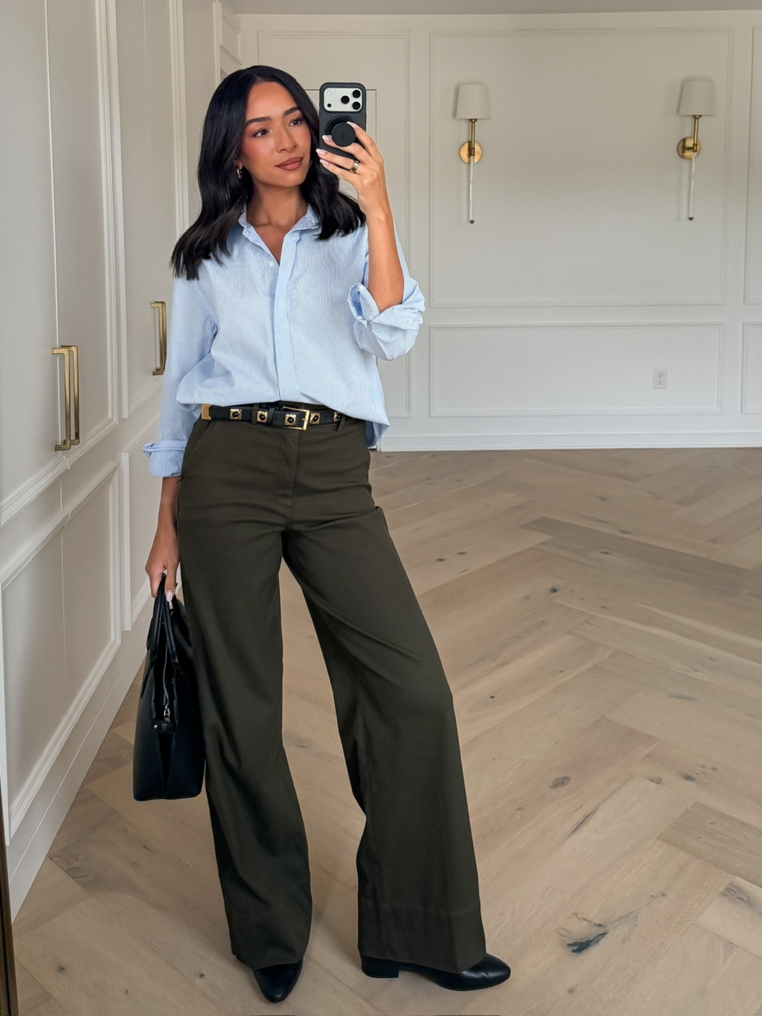 Use code NENAXSPANX to save 15% off your first order! The color of these pants is so perfect for transitioning into fall! Wearing size S blue button down (exact OOS but I’ve linked similars) and size S Tall wide leg pants 

casual chic outfit, work from home outfit, summer outfit, summer fashion, mom outfit, postpartum outfit, spanx pants, errands outfit, work outfit, office outfit, workwear

#LTKWorkwear #LTKSeasonal