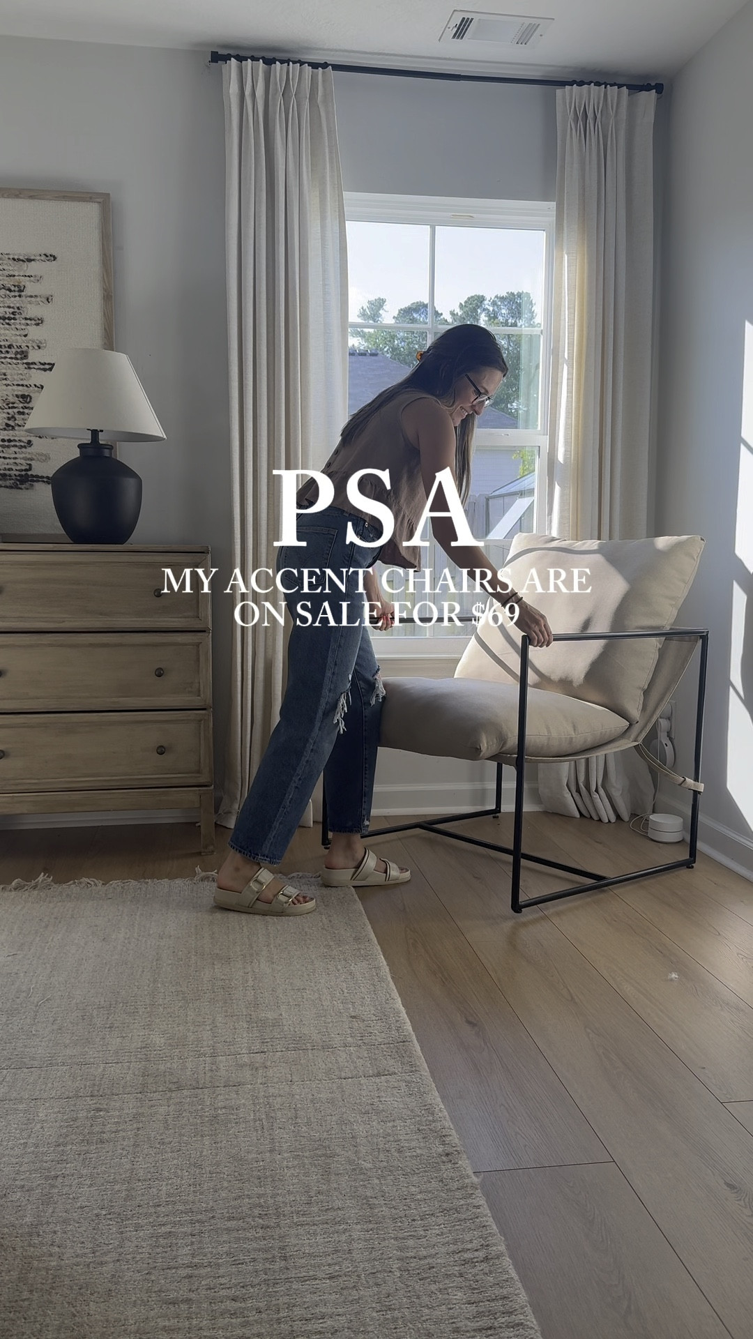 $69 accent chairs?! 😍

My best selling accent chair is on sale right now for $69! I took the Velcro fabric off the arms to give a higher end look. 

Organic modern chair
Primary bedroom inspo
Comfortable accent chairs
Sling back chairs
Neutral home decor
Accent chair in bedroom
Master bedroom inspiration
Bedroom corner ideas

#LTKHome