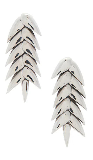 Spikelet Short Earrings in Silver | Revolve Clothing (Global)