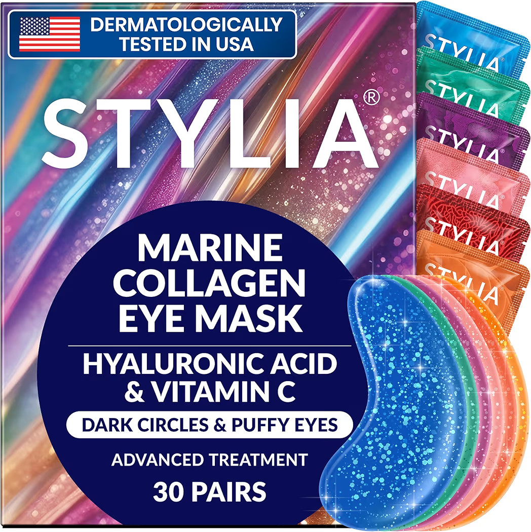 Stylia Collagen & Vitamin C Under Eye Patches for Puffy Eyes & Dark Circles - Depuffing, Hydratin... | Amazon (US)