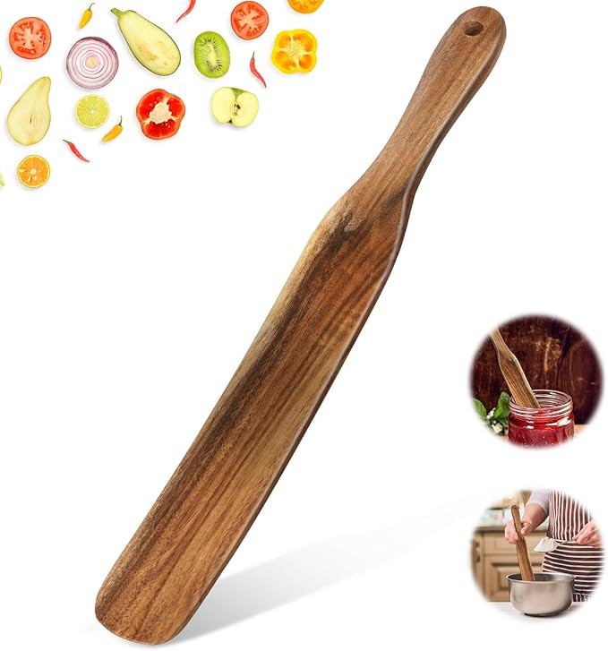 Spurtle for Sourdough Starter, Spreading, Cooking, Mixing, Reaching Bottom of Jar, Kitchen Utensi... | Amazon (US)