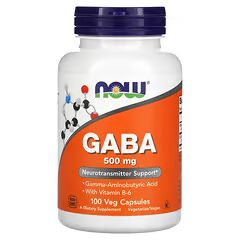 GABA with Vitamin B-6, 500 mg, 100 Veg Capsules | iHerb