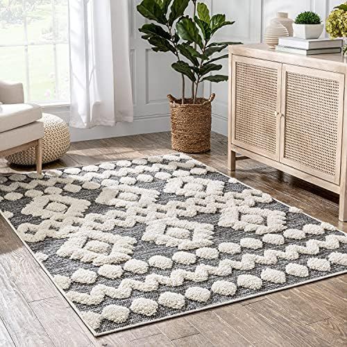 Well Woven Bellagio Chiara Tribal Moroccan Grey High-Low Flat-Weave 5'3" x 7'3" Area Rug | Amazon (US)