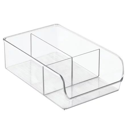 InterDesign Linus Divided Refrigerator, Freezer, Pantry Storage Organizer Bins for Kitchen - Clear | Walmart (US)