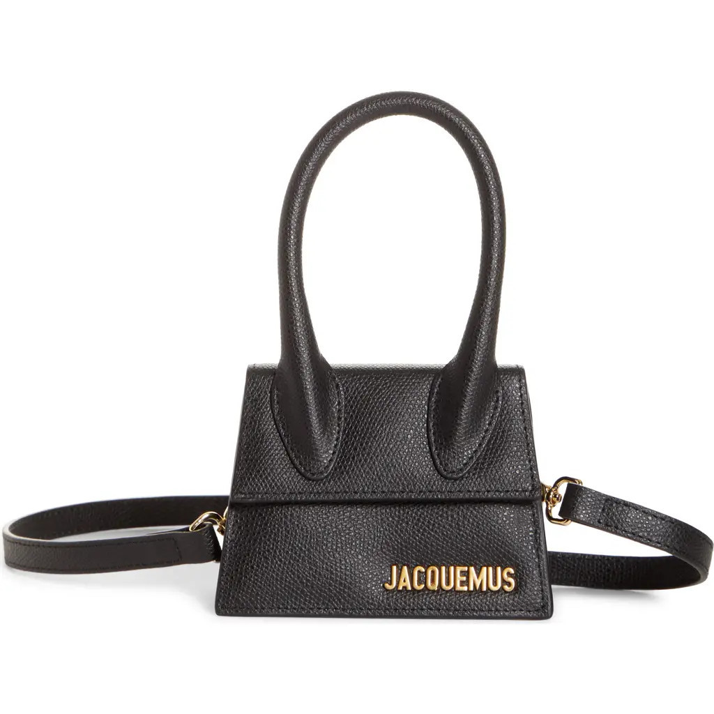 Jacquemus Le Chiquito Leather Mini Top Handle Bag in Black at Nordstrom | Nordstrom