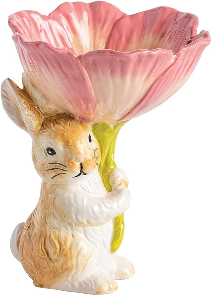 Mud Pie Easter Bunny Flower Candy Pedestal | Amazon (US)
