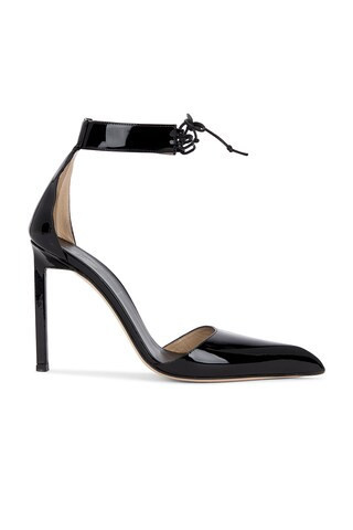 TOM FORD Patent Leather Ankle Strap 105 Pump in Black - Black. Size 41 (also in 37, 37.5, 38, 39). | FWRD 