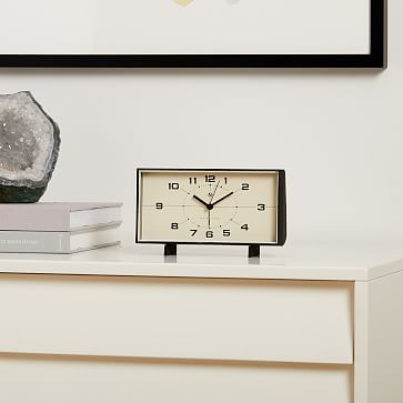 Newgate Wideboy Analog Alarm Clock - White | West Elm (US)