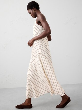 Strappy V-Panel Midi Dress | Banana Republic Factory