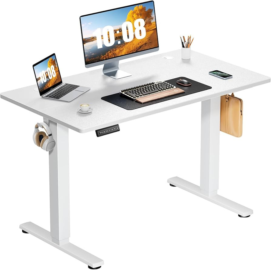 Sweetcrispy Electric Standing Desk Adjustable Height, 40x24 Inch Sit Stand Up Home Office Desks C... | Amazon (US)
