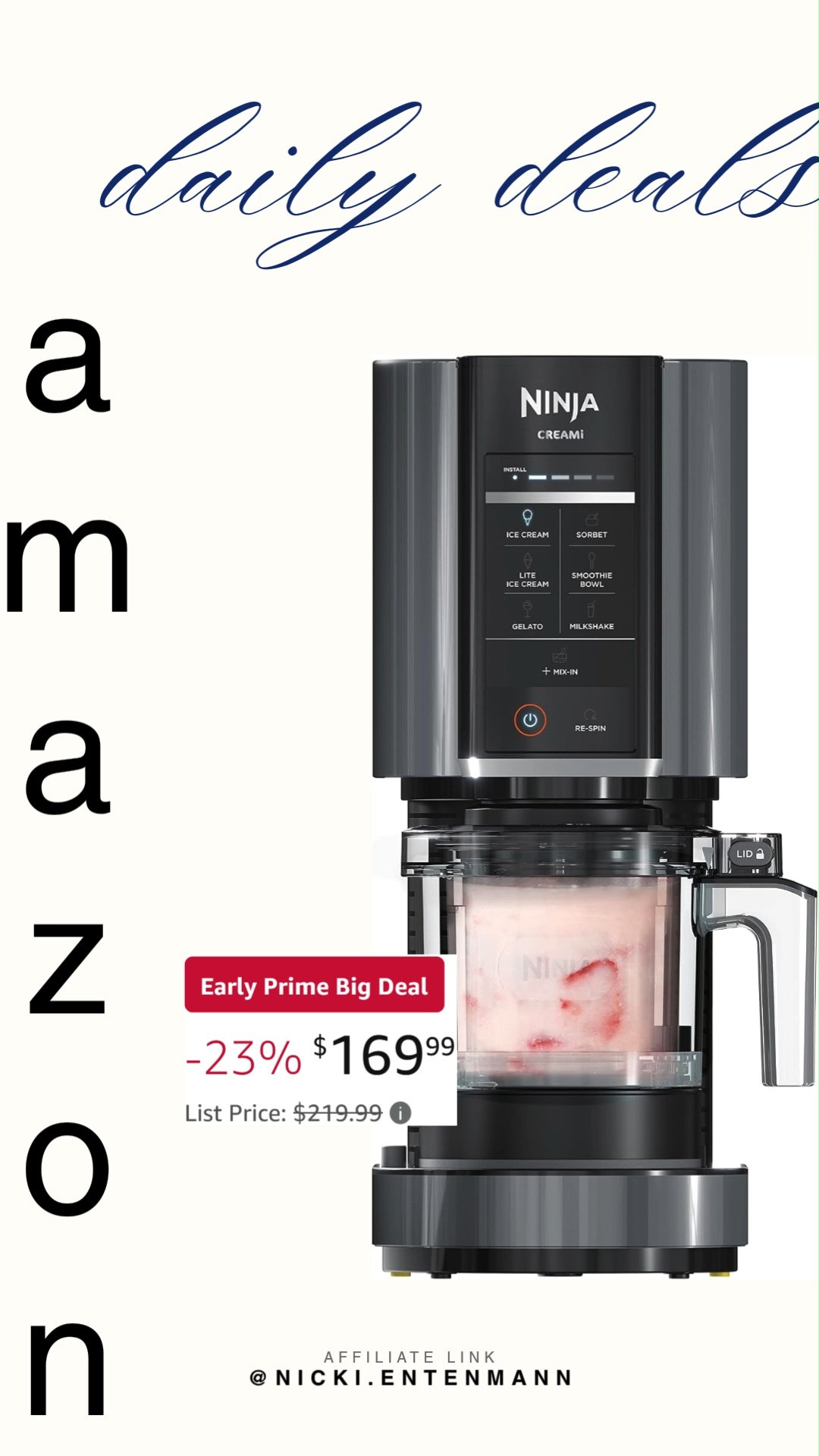 Create creamy magic with Ninja CREAMi 7 in 1 Ice Cream Maker crafted for endless dessert creativity. Perfect for gelato, sorbet, or ice cream, it blends flavor, fun, and confidence seamlessly. #ninjacreami #icecreammaker #dessertideas #homemadeicecream #kitchenappliances #kitchenessentials #homecooking #amazonfinds #shoppingdeal #modernliving 🍨🍧✨ 

 #LTKfoodie #LTKHome #LTKSaleAlert