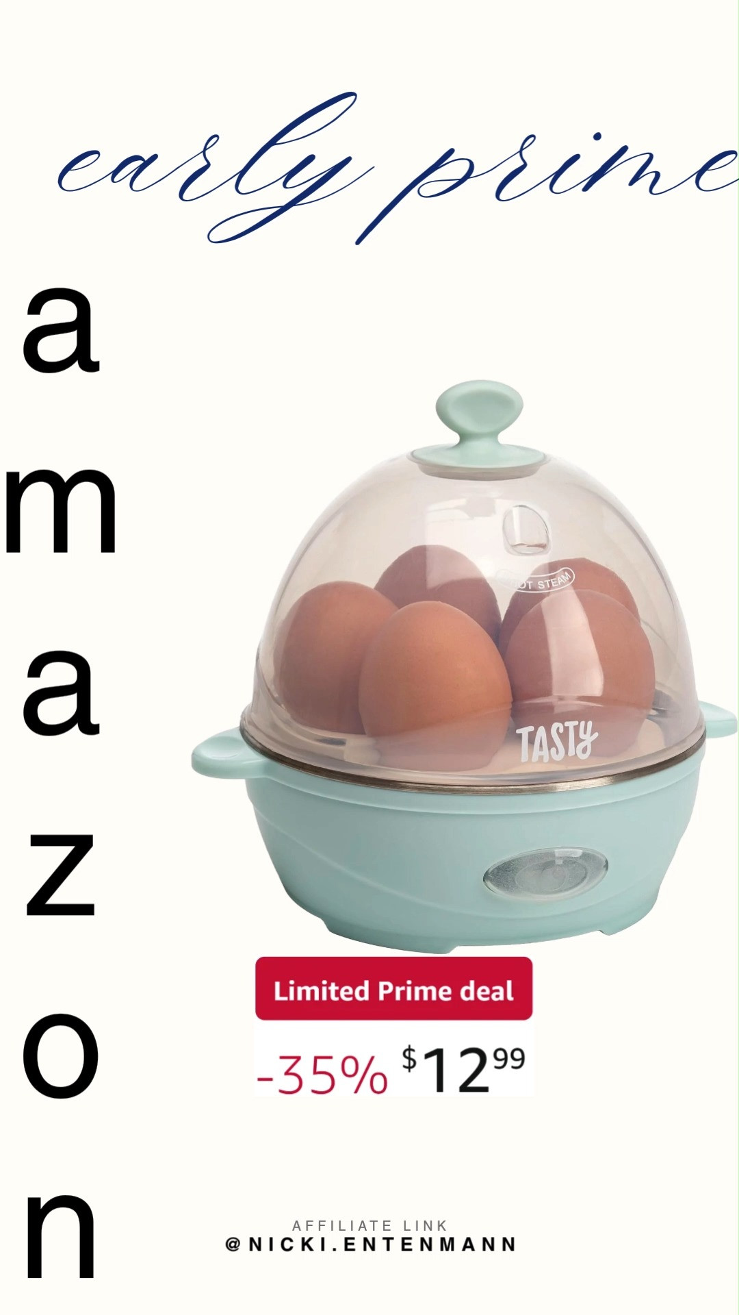 Egg mornings just got easier with the Tasty Mini Rapid Egg Cooker. Quick, compact, and cheerful, it serves up perfect eggs while keeping breakfast fun and fuss‑free. 🍳🥚✨  

#TastyEggCooker #kitchenappliances #breakfastideas #homeessentials #cookingtools #kitchenfinds #easyrecipes #foodprep #healthyrecipes #homechef 

 #LTKfoodie #LTKHome #LTKSaleAlert
