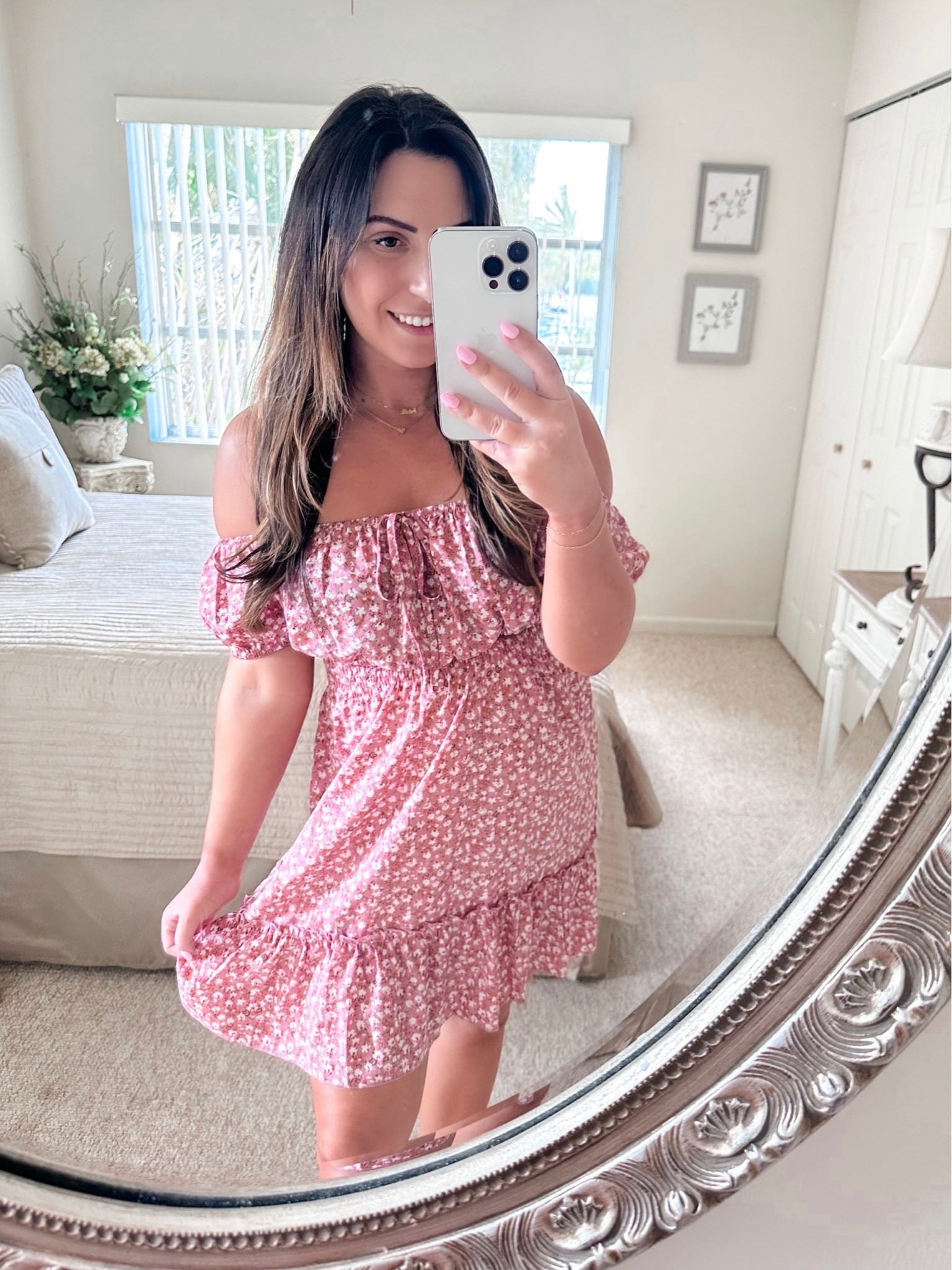 Amazon Spring Dress Find! 
Runs TTS - wearing a size small


#LTKSeasonal #LTKstyletip #LTKunder50