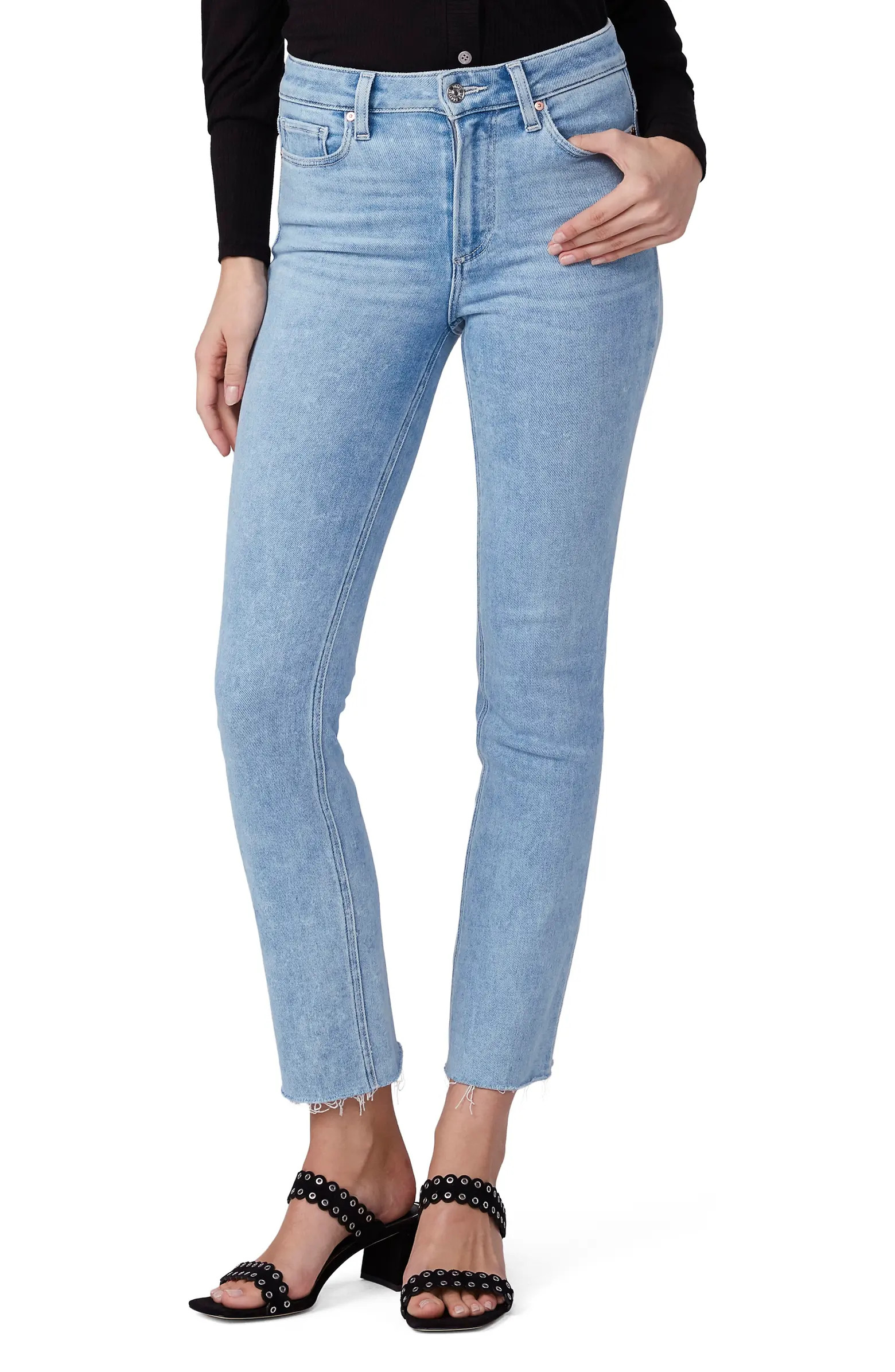 Cindy Raw Hem Ankle Straight Leg Jeans | Nordstrom