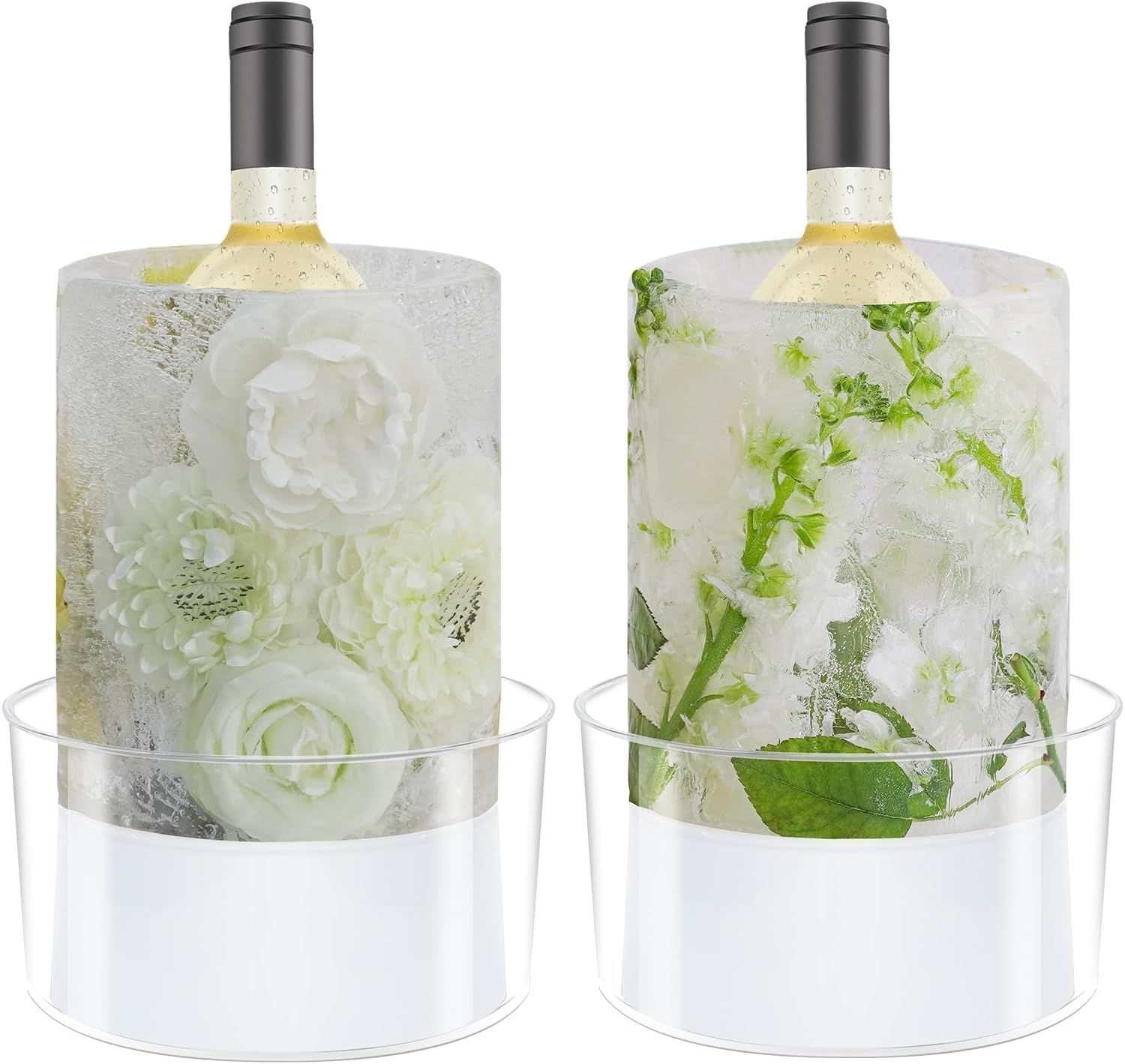 Ice Mold Wine Bottle Chiller,DIY Acrylic Ice Bucket for Cocktail Bar Party Wedding Festival Hallo... | Amazon (US)