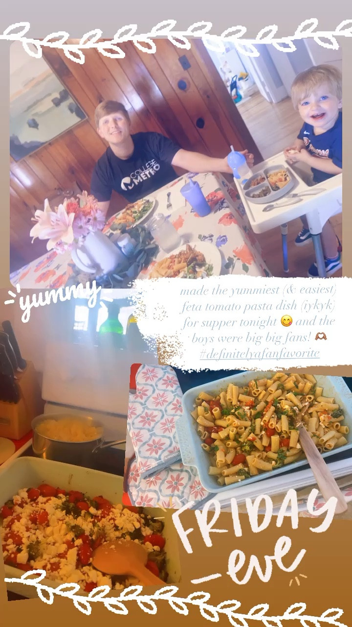 made the yummiest (& easiest) feta tomato pasta dish (iykyk) for supper tonight 😋 and the boys were big big fans! 🫶🏽
#definitelyafanfavorite