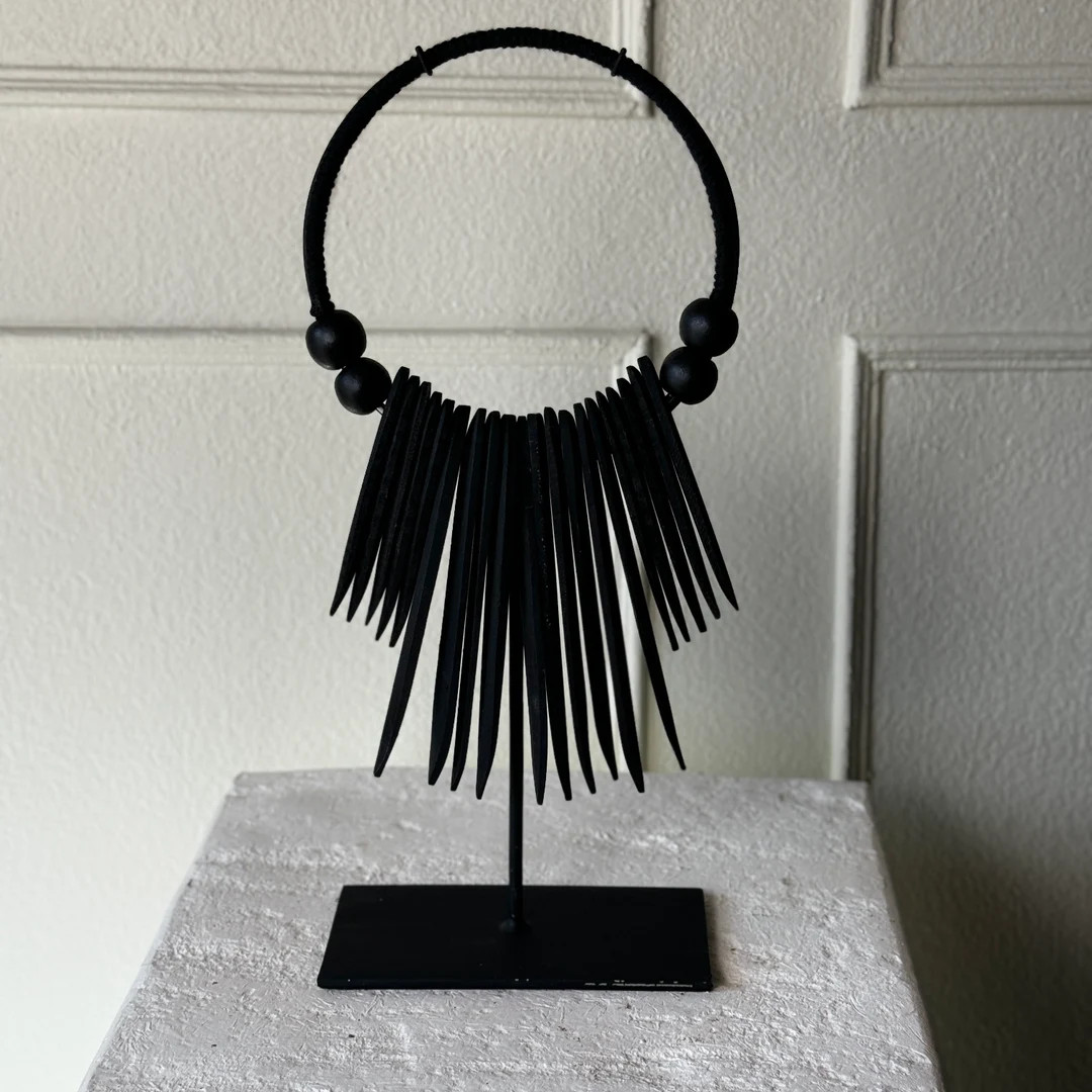 Wooden Black Sphere With Stand - Etsy | Etsy (US)